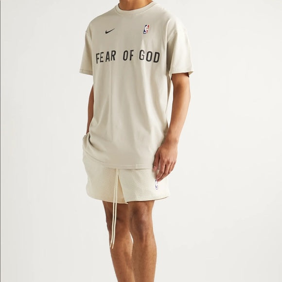 Nike x Fear of God - Authenticated T-Shirt - Cotton Beige Plain for Men, Never Worn, with Tag
